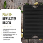 Wendbare Grillplatte Emaillierte Gusseisen 47x25 cm