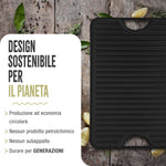 Piastra Reversibile in Ghisa Smaltata 50×35 cm