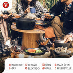 Dutch Oven Combo Gusseisen Eingebrannte Oval 5.7 L