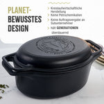 Dutch Oven Combo Gusseisen Eingebrannte Oval 5.7 L