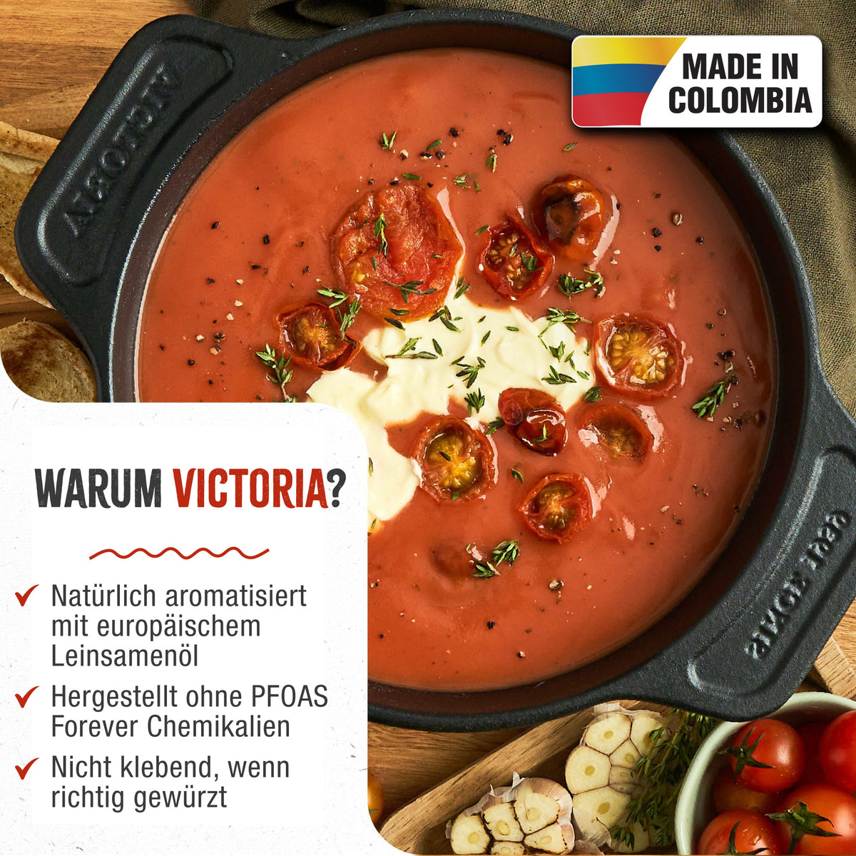 Dutch Oven Gusseisen Eingebrannte 1.9 L