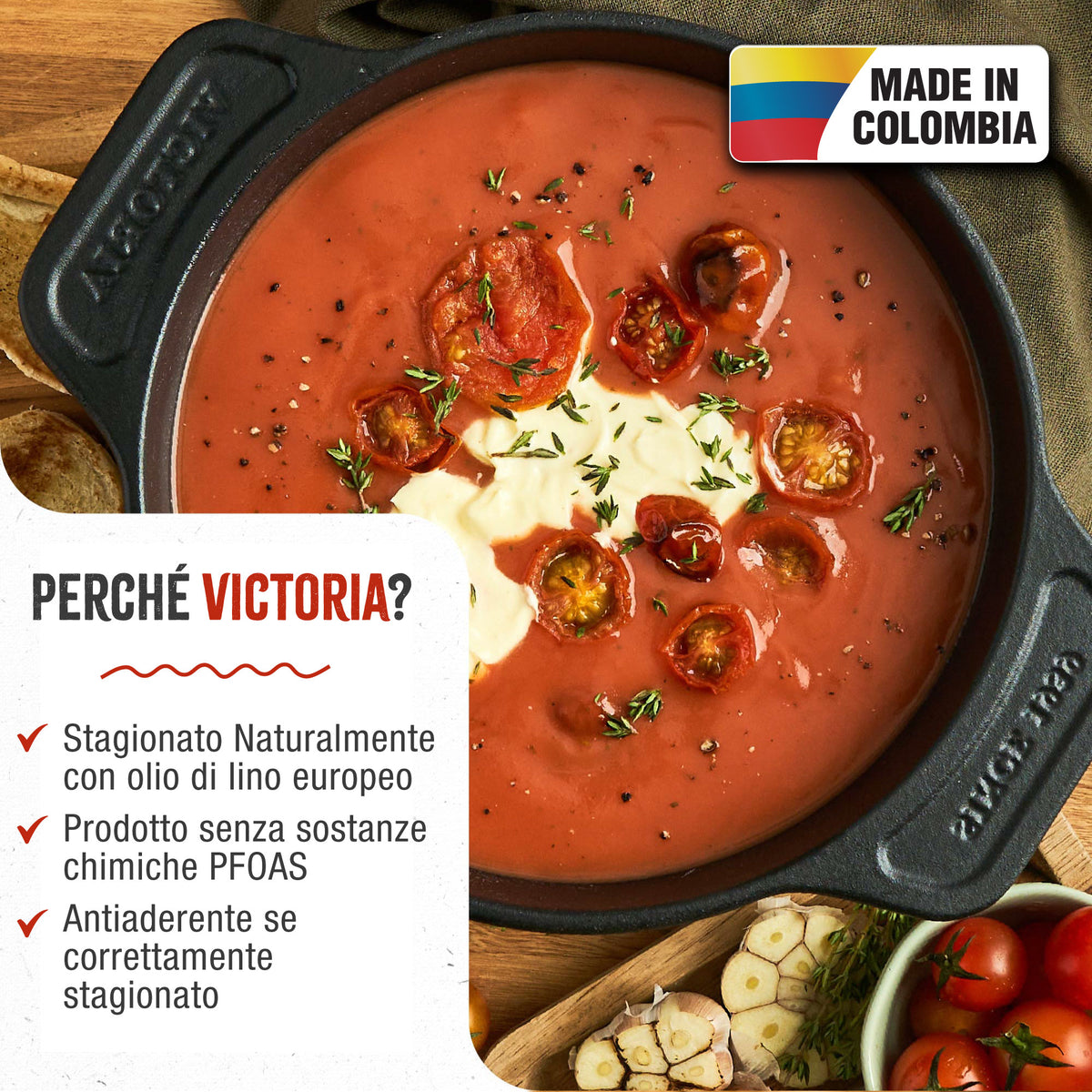 Forno Olandese Pentola in Ghisa Stagionata 1.9 L