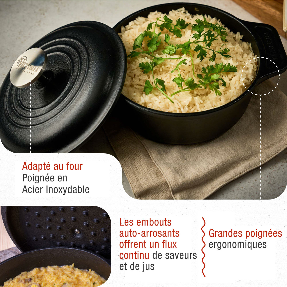 Cocotte en Fonte Assaisonnée 1.9 L