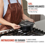 Horno Holandés Hierro Fundido Curado 1.9L