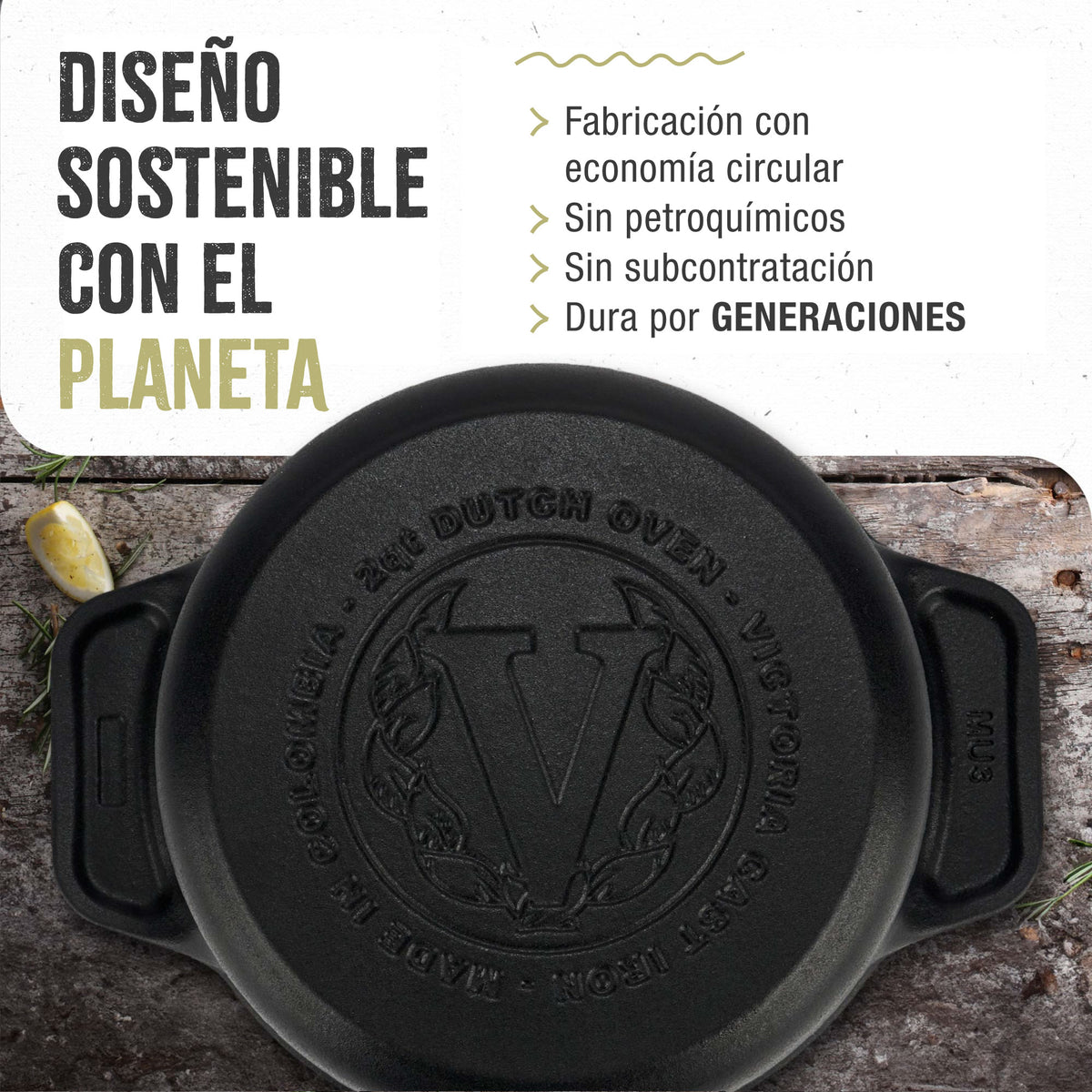 Horno Holandés Hierro Fundido Curado 1.9L