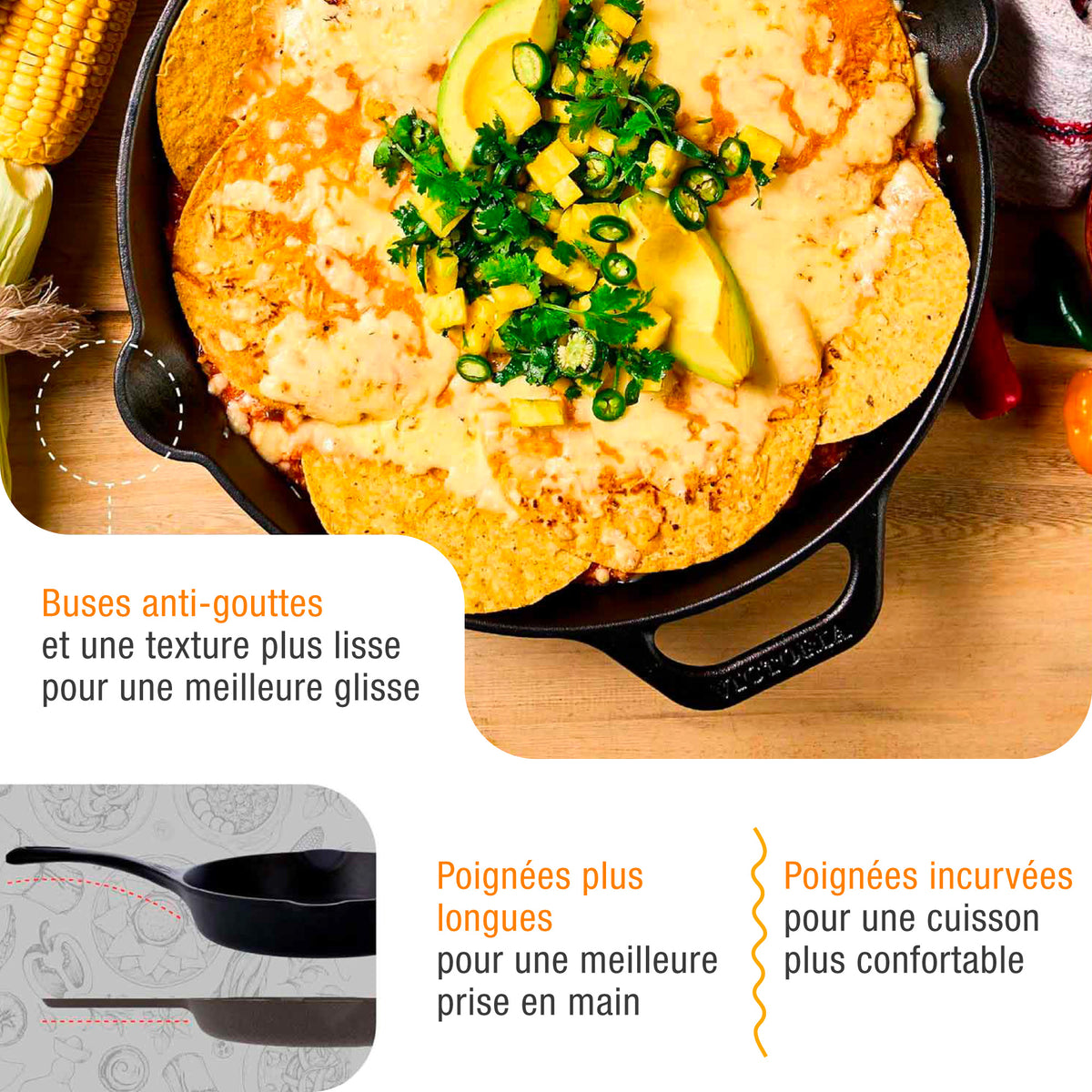 Poêle en Fonte Assaisonné Calaca Ø30 cm