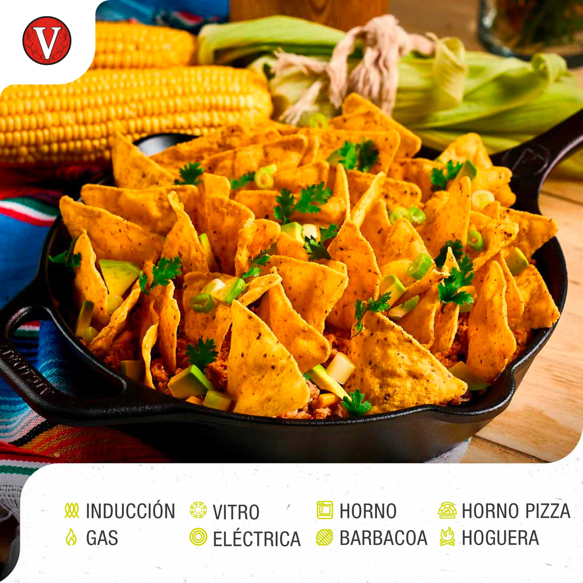 Sartén Hierro Fundido Curado Catrina Ø 25cm