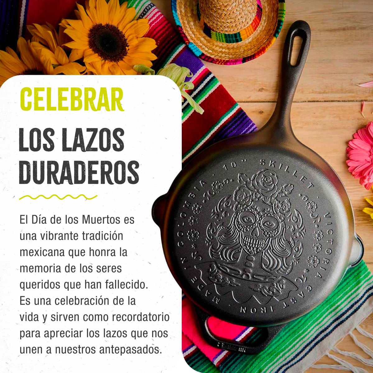 Sartén Hierro Fundido Curado Catrina Ø 25cm