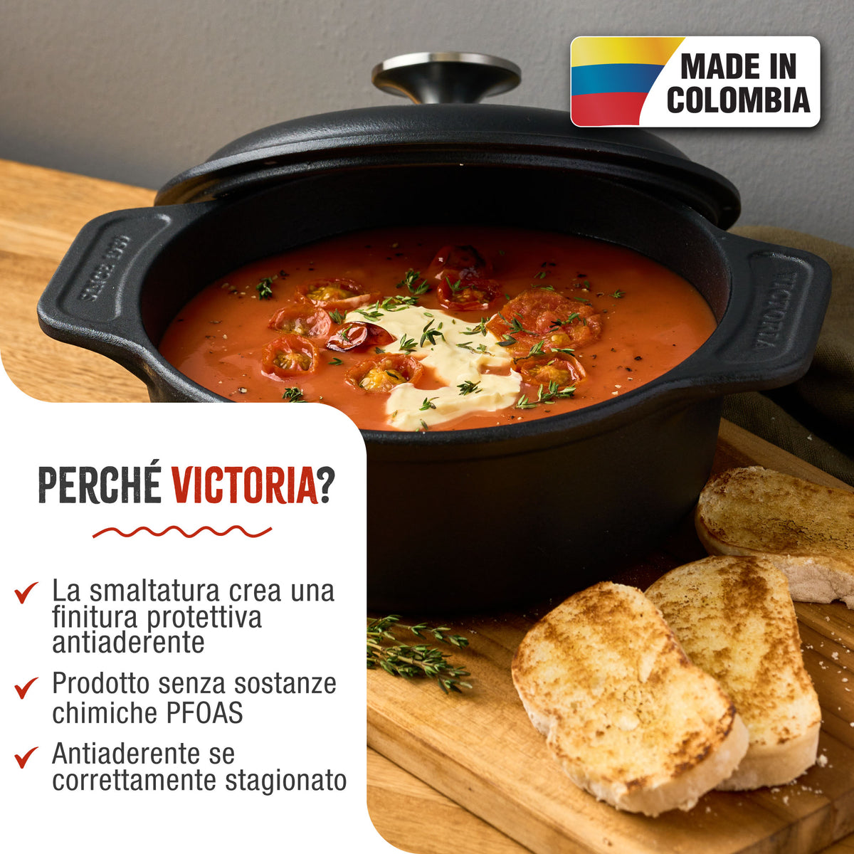 Forno Olandese Pentola in Ghisa Smaltata 1.9 L