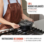 Horno Holandés Hierro Fundido Esmaltado 1.9L
