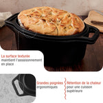 Cocotte et Poêle Combo Ovale en Fonte Émaillée 5.7 L
