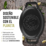 Horno Holandés Combo Hierro Fundido Esmaltado Ovalado 5.7L