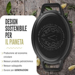 Forno Olandese Pentola Combo Ovale in Ghisa Smaltata 5.7 L
