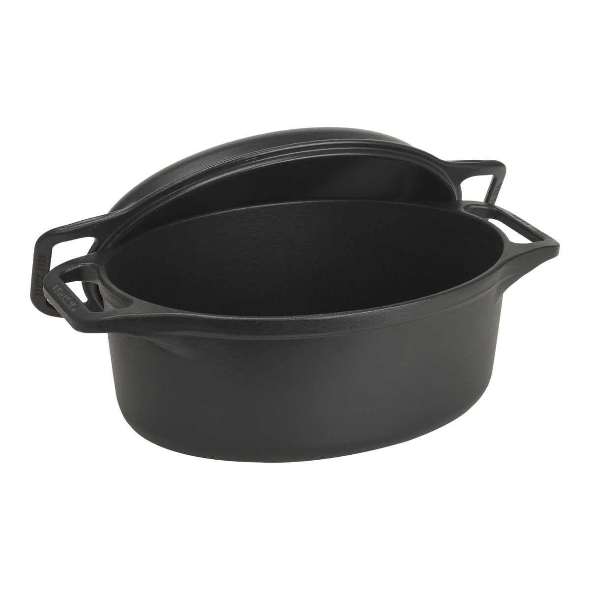 Horno Holandés Combo Hierro Fundido Esmaltado Ovalado 5.7L