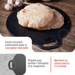 Plaque à Griller pour Pizza Budare en Fonte Émaillée Ø38 cm
