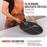 Grillplatte Budare Gusseisen Emailliert Ø 38 cm