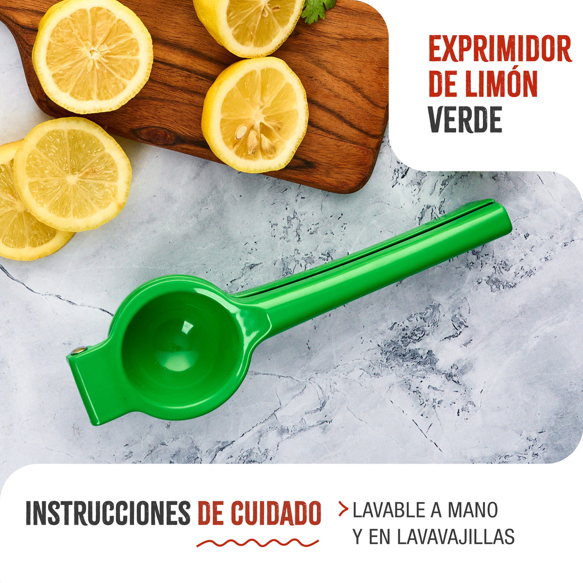 Exprimidor de Limón Manual Aluminio Fundido Verde