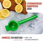Manuelle Zitronenpresse Aluguss Grün