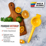 Presse-Agrumes Manuel en Fonte d'Aluminium Jaune