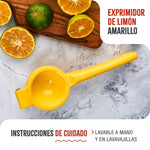 Exprimidor de Limón Manual Aluminio Fundido Amarillo