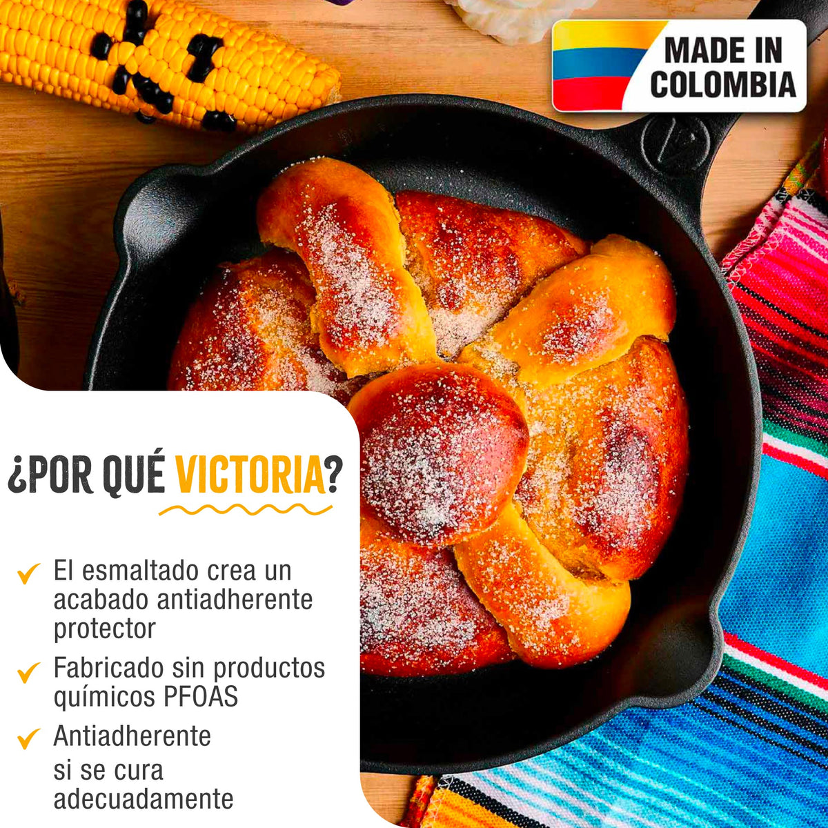 Sartén Hierro Fundido Esmaltado Catrina Ø 25cm