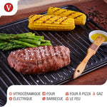 Plaque à Griller Réversible en Fonte Émaillée 47×25 cm