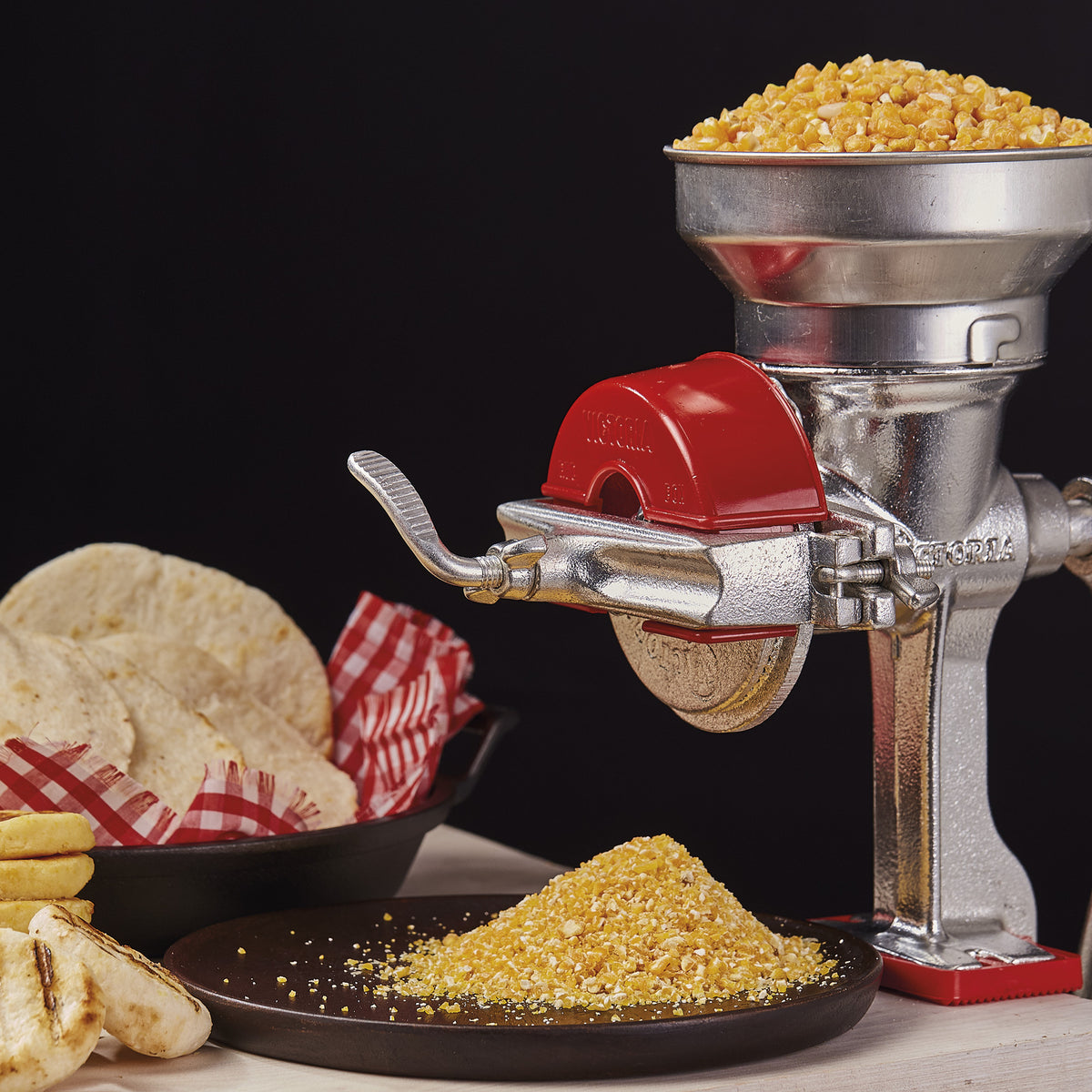 Molino Manual de Hierro Fundido Tolva Baja