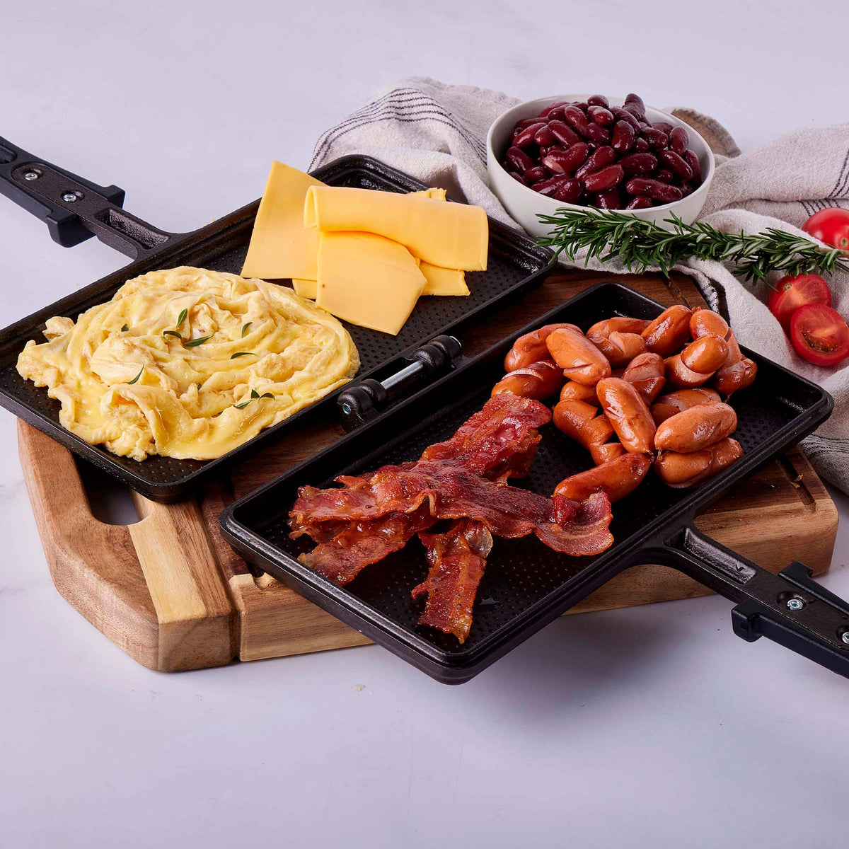 Sandwichera Hierro Fundido Curado 27x14cm