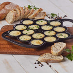 Poffertjes Pfanne Gusseisen Eingebrannt 15 Mulden fur Mini-Pancakes Takoyaki